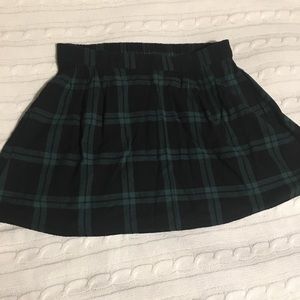 Old Navy Green Plaid Mini Skirt
